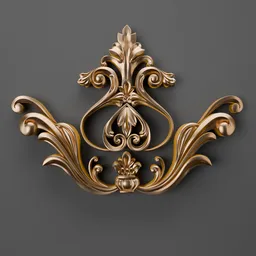 Intricate classic 3D ornament model for enhancing design projects, compatible with Blender 3D.