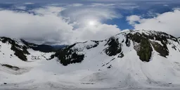 Snow Mountain Landscape Cloudy