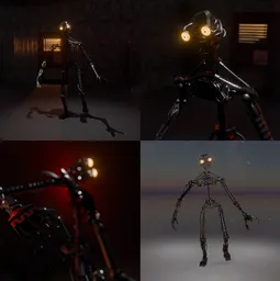 Animatronic Endoskeleton Animated