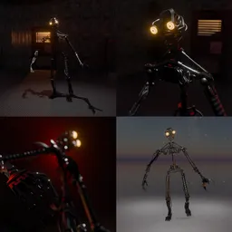 Animatronic Endoskeleton Animated