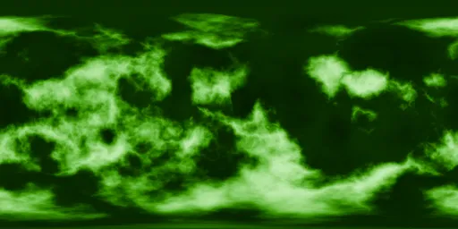 Green Nebula in Space