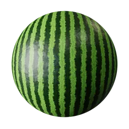 Realistic PBR Watermelon Texture for 3D Rendering in Blender.