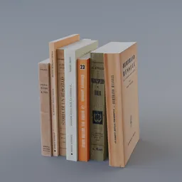 "High resolution 3D model of old books on history topics for Blender 3D. Stacked books rendered in keyshot, inspired by Thomas Mann Baynes, with 4K textures on all sides. Perfect for historical literature projects and in-game designs in 8k resolution."