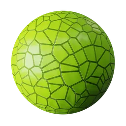 Stylized Lime Green Voronoi Tiles