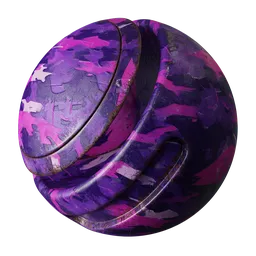 Distressed Neon Purple Camo