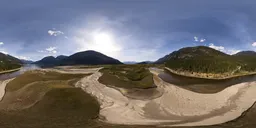 Mountain Landscape River Daytime