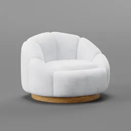 Pumpkin white swivel chair