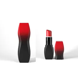 Chic 3D lipstick model with vibrant colors and sleek packaging design, perfect for cosmetic branding and Blender 3D artists.