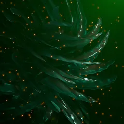 Sci-Fi Alien Flora & Glowing Particles