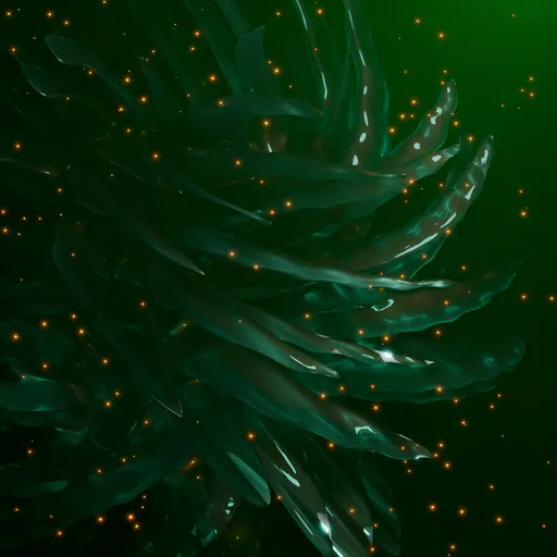 Sci-Fi Alien Flora & Glowing Particles