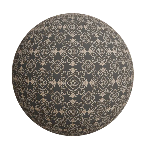 Floral damask wallpaper