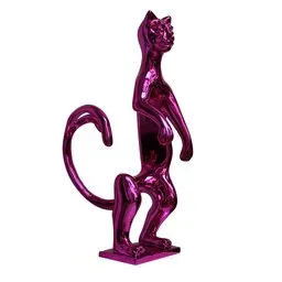 Fucsia PopCat Sculpture
