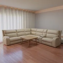 Beige Recliner Sectional