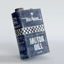 Realistic Motor Oil Can Bottle