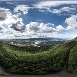 Aerial Clouds Valley Landscape
