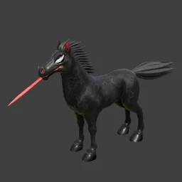 Dark Fantasy Unicorn Character