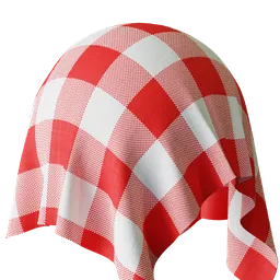 Red Gingham Fabric