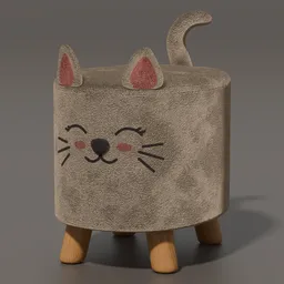 Children's ottoman cat