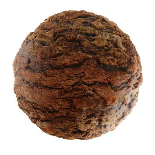 Highly detailed PBR texture for 3D rendering, perfect for Blender artists in need of authentic bark surfaces.