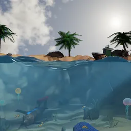 Stylized Island Scene