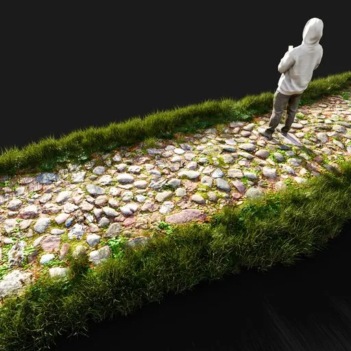 Stone trail for garden or park