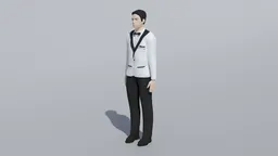 Low Poly Man in Suit