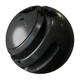 High-resolution PBR black scratched plastic material for 3D modeling in Blender and other applications.