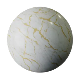 High-resolution gold-veined marble texture for Blender 3D, suitable for realistic architectural visualization and 3D design.