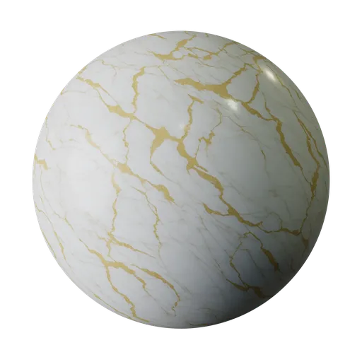 High-resolution gold-veined marble texture for Blender 3D, suitable for realistic architectural visualization and 3D design.