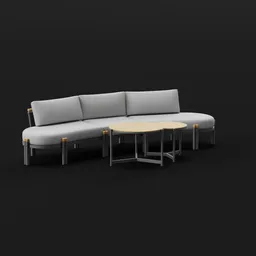 Modern Outdoor Sofa with Coffee Table