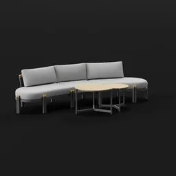 Modern Outdoor Sofa with Coffee Table