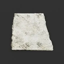Realistic 3D scanned half-buried concrete model with detailed textures suitable for Blender rendering.