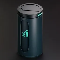 futuristic Sci-Fi Trash bin