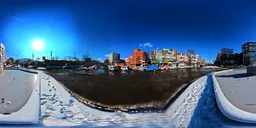 Winter Street With Wet Asphalt