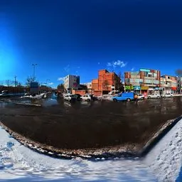 Winter Street With Wet Asphalt