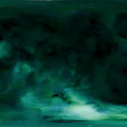 Green Nebula with stars HDRi