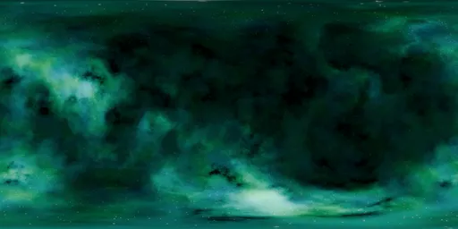 Green Nebula with stars HDRi