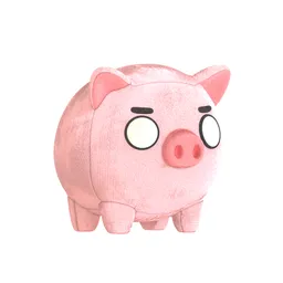 Cute Pig Plushie (unrigged)