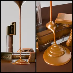 Lipstick with Chocolate caramel drop
