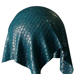 Teal Croco Leather