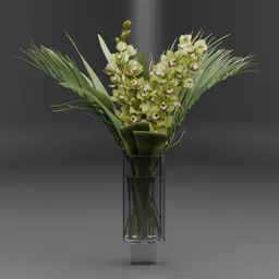 Green Orchid Vase