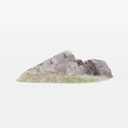 Detailed 3D scanned Cambrian rock model suitable for Blender rendering, optimized for low-poly landscape simulations.