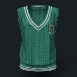 Women's Slytherin Cableknit Vest