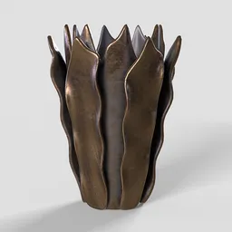 Vase Bronze Seaweeds
