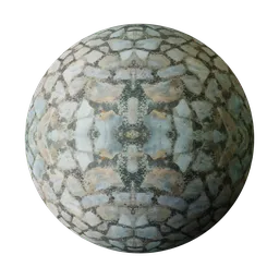 Broken marble floor