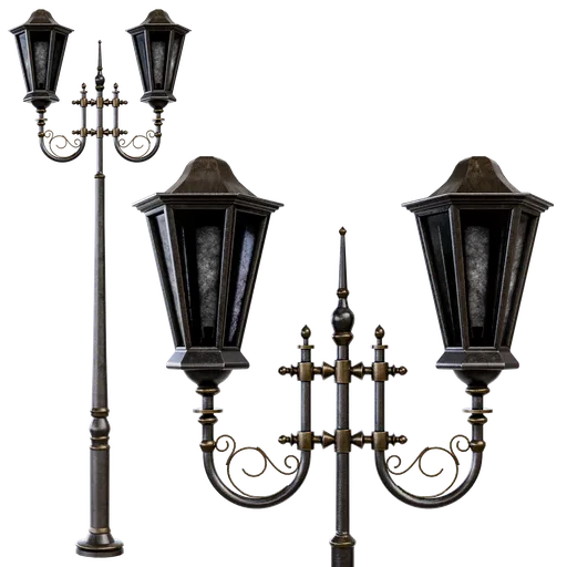 Two-headed street lantern