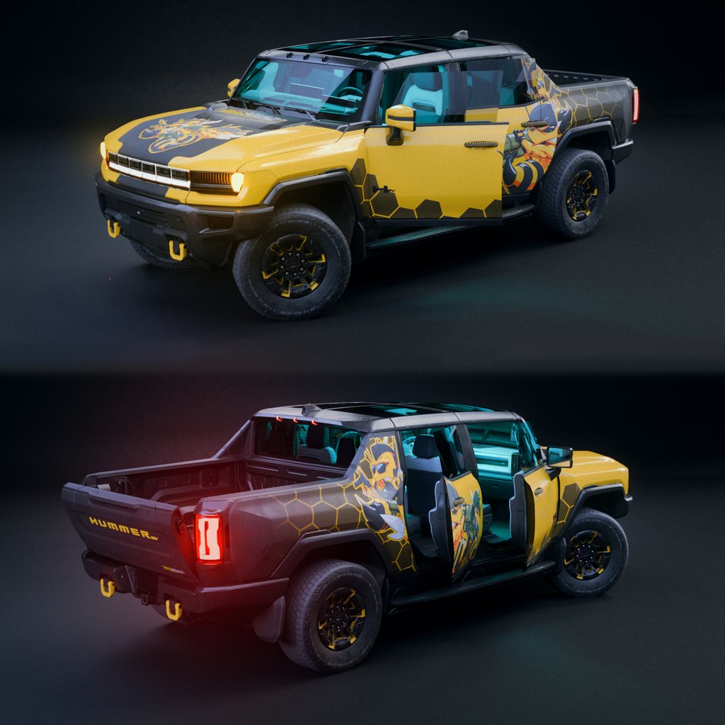 Hummer EV 2022 – Rigged 4K PBR Livery 1 | Cars models | Blendkit