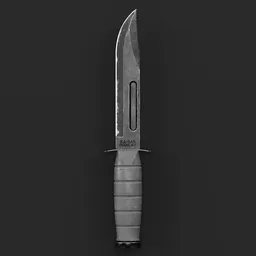 Combat Knife KA-BAR Low Poly