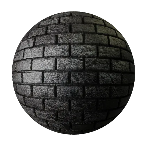 Highly detailed stone bricks 3D material with PBR and procedural displacement for realistic textures in Blender.