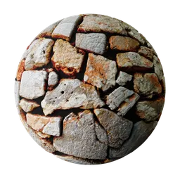An old stone wall made of rough stones